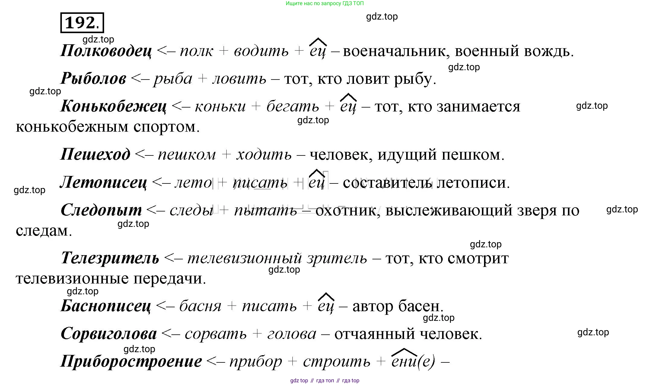 Русский язык, 6 класс Учебник, авторы: Быстрова Елена Александровна, Кибирёва Людмила Валентиновна, Гостева Юлия Николаевна, Антонова Евгения Станиславовна, издательство Русское слово, Москва, 2022, голубого цвета, Часть 1, страница 157, номер 192, Решение 2