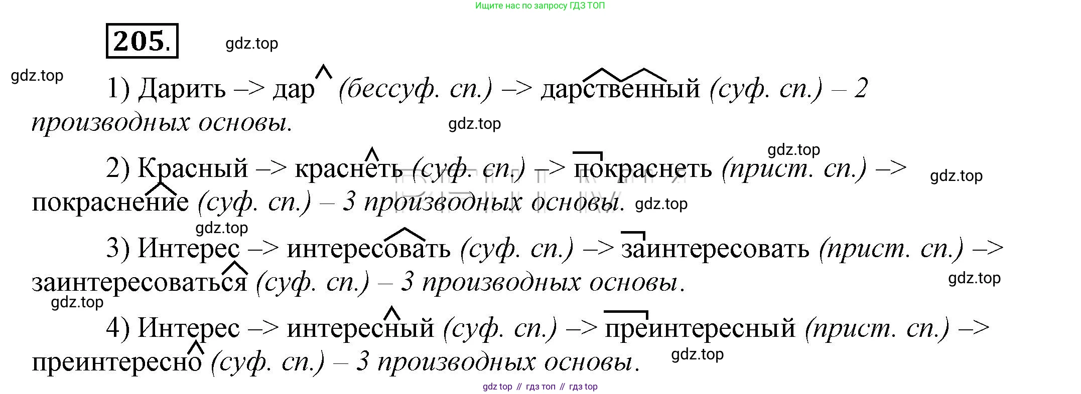 Русский язык, 6 класс Учебник, авторы: Быстрова Елена Александровна, Кибирёва Людмила Валентиновна, Гостева Юлия Николаевна, Антонова Евгения Станиславовна, издательство Русское слово, Москва, 2022, голубого цвета, Часть 1, страница 166, номер 205, Решение 2