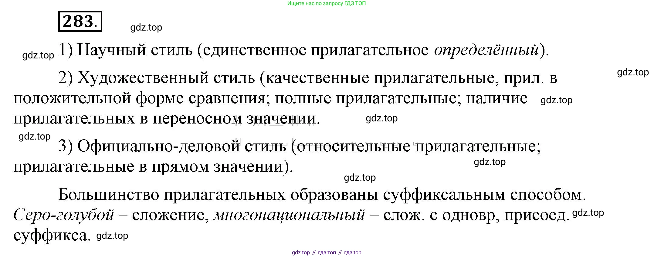Русский язык, 6 класс Учебник, авторы: Быстрова Елена Александровна, Кибирёва Людмила Валентиновна, Гостева Юлия Николаевна, Антонова Евгения Станиславовна, издательство Русское слово, Москва, 2022, голубого цвета, Часть 1, страница 224, номер 283, Решение 2