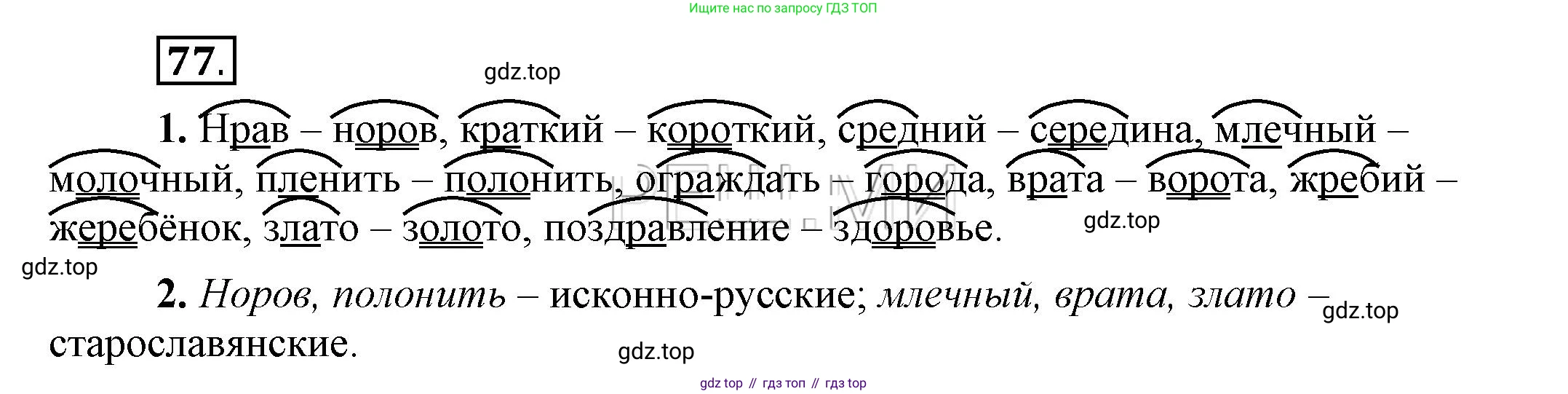 Русский язык, 6 класс Учебник, авторы: Быстрова Елена Александровна, Кибирёва Людмила Валентиновна, Гостева Юлия Николаевна, Антонова Евгения Станиславовна, издательство Русское слово, Москва, 2022, голубого цвета, Часть 1, страница 83, номер 77, Решение 2