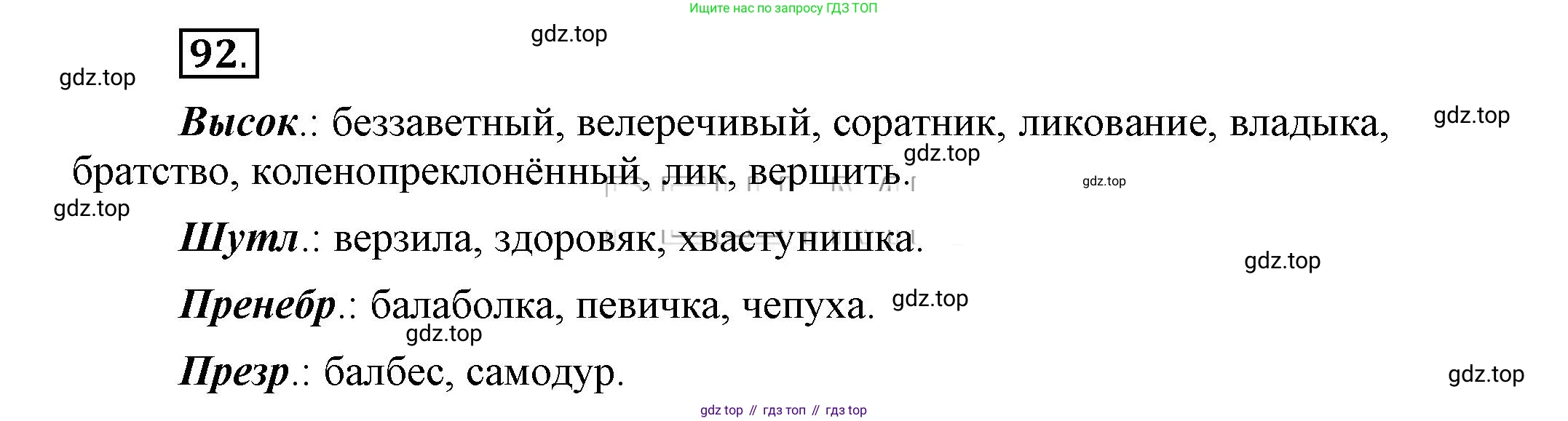 Русский язык, 6 класс Учебник, авторы: Быстрова Елена Александровна, Кибирёва Людмила Валентиновна, Гостева Юлия Николаевна, Антонова Евгения Станиславовна, издательство Русское слово, Москва, 2022, голубого цвета, Часть 1, страница 98, номер 92, Решение 2