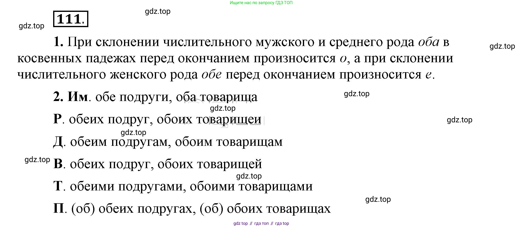 Русский язык, 6 класс Учебник, авторы: Быстрова Елена Александровна, Кибирёва Людмила Валентиновна, Гостева Юлия Николаевна, Антонова Евгения Станиславовна, издательство Русское слово, Москва, 2022, голубого цвета, Часть 2, страница 85, номер 111, Решение 2