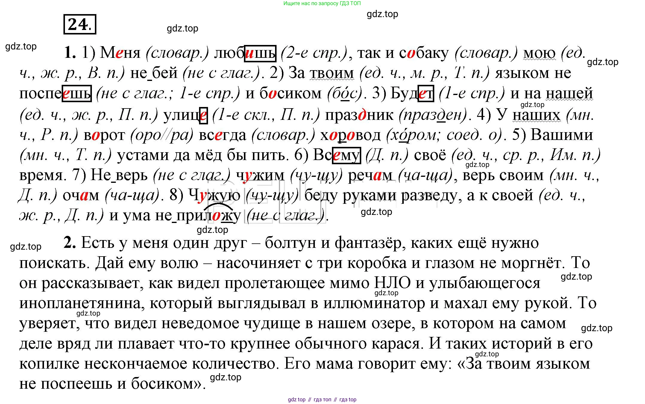 Русский язык, 6 класс Учебник, авторы: Быстрова Елена Александровна, Кибирёва Людмила Валентиновна, Гостева Юлия Николаевна, Антонова Евгения Станиславовна, издательство Русское слово, Москва, 2022, голубого цвета, Часть 2, страница 22, номер 24, Решение 2