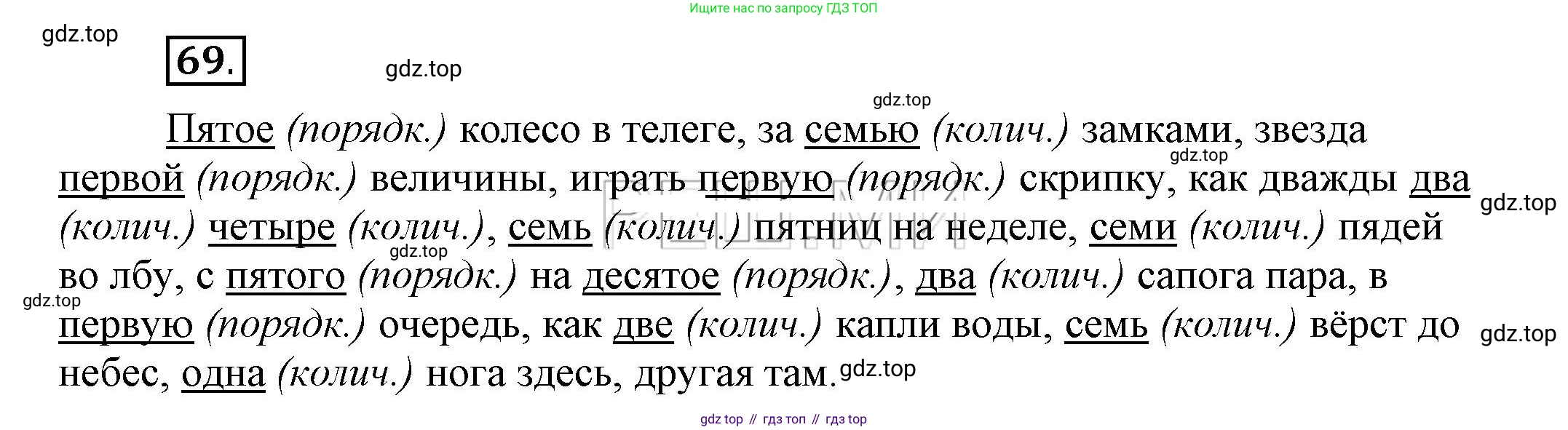 Русский язык, 6 класс Учебник, авторы: Быстрова Елена Александровна, Кибирёва Людмила Валентиновна, Гостева Юлия Николаевна, Антонова Евгения Станиславовна, издательство Русское слово, Москва, 2022, голубого цвета, Часть 2, страница 57, номер 69, Решение 2