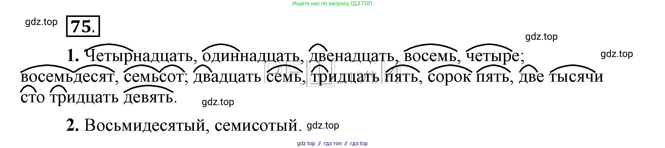 Русский язык, 6 класс Учебник, авторы: Быстрова Елена Александровна, Кибирёва Людмила Валентиновна, Гостева Юлия Николаевна, Антонова Евгения Станиславовна, издательство Русское слово, Москва, 2022, голубого цвета, Часть 2, страница 62, номер 75, Решение 2