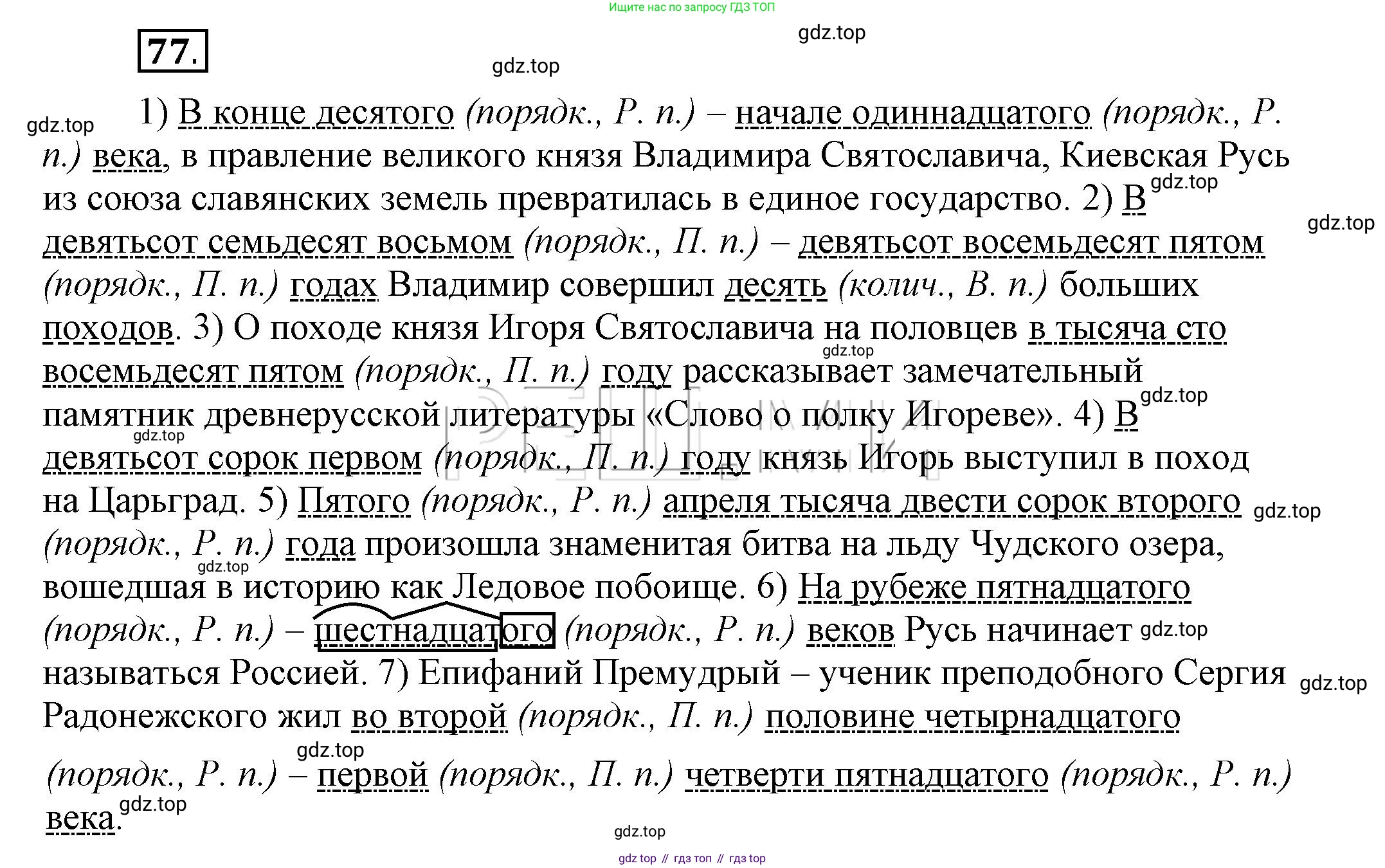 Русский язык, 6 класс Учебник, авторы: Быстрова Елена Александровна, Кибирёва Людмила Валентиновна, Гостева Юлия Николаевна, Антонова Евгения Станиславовна, издательство Русское слово, Москва, 2022, голубого цвета, Часть 2, страница 63, номер 77, Решение 2