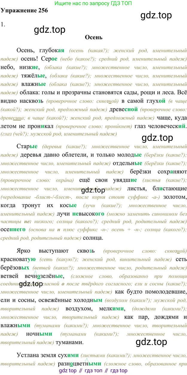 Русский язык, 6 класс Учебник, авторы: Быстрова Елена Александровна, Кибирёва Людмила Валентиновна, Гостева Юлия Николаевна, Антонова Евгения Станиславовна, издательство Русское слово, Москва, 2022, голубого цвета, Часть 1, страница 204, номер 256, Решение 3