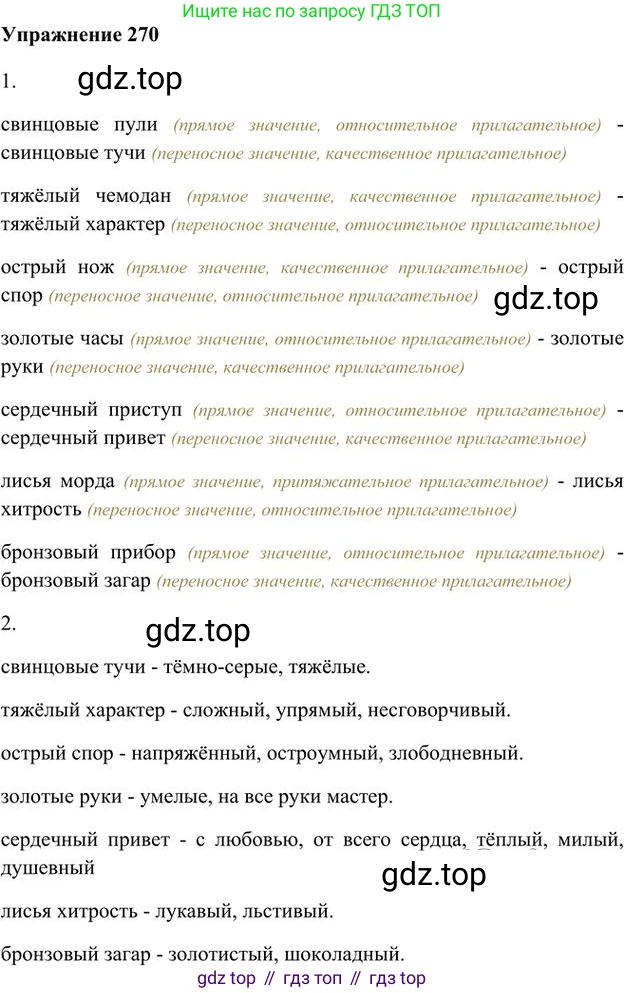 Русский язык, 6 класс Учебник, авторы: Быстрова Елена Александровна, Кибирёва Людмила Валентиновна, Гостева Юлия Николаевна, Антонова Евгения Станиславовна, издательство Русское слово, Москва, 2022, голубого цвета, Часть 1, страница 216, номер 270, Решение 3