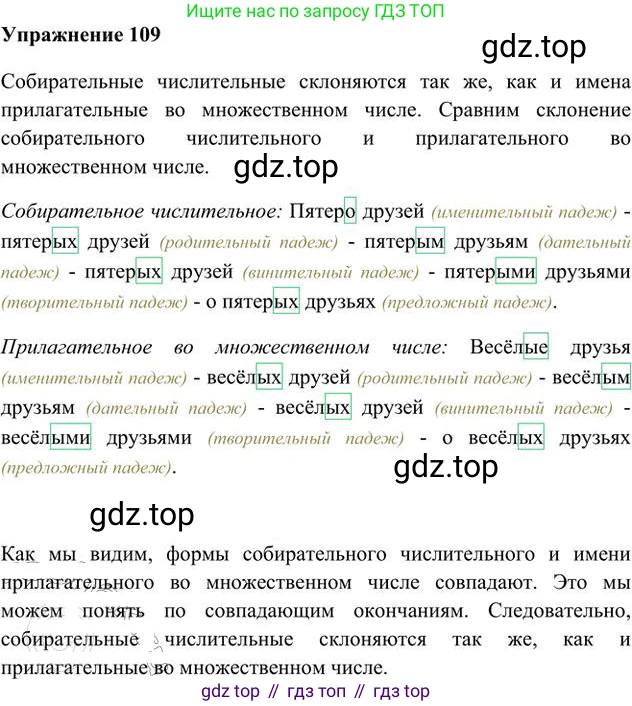 Русский язык, 6 класс Учебник, авторы: Быстрова Елена Александровна, Кибирёва Людмила Валентиновна, Гостева Юлия Николаевна, Антонова Евгения Станиславовна, издательство Русское слово, Москва, 2022, голубого цвета, Часть 2, страница 84, номер 109, Решение 3