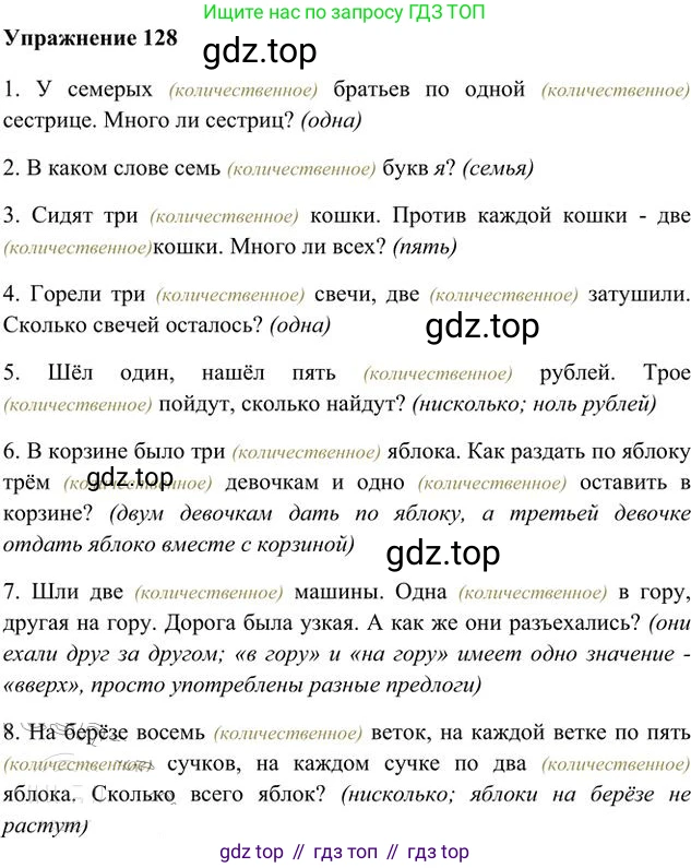Русский язык, 6 класс Учебник, авторы: Быстрова Елена Александровна, Кибирёва Людмила Валентиновна, Гостева Юлия Николаевна, Антонова Евгения Станиславовна, издательство Русское слово, Москва, 2022, голубого цвета, Часть 2, страница 98, номер 128, Решение 3