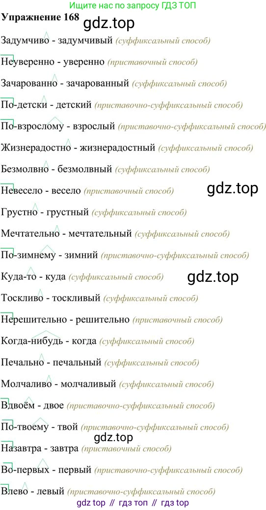 Русский язык, 6 класс Учебник, авторы: Быстрова Елена Александровна, Кибирёва Людмила Валентиновна, Гостева Юлия Николаевна, Антонова Евгения Станиславовна, издательство Русское слово, Москва, 2022, голубого цвета, Часть 2, страница 134, номер 168, Решение 3