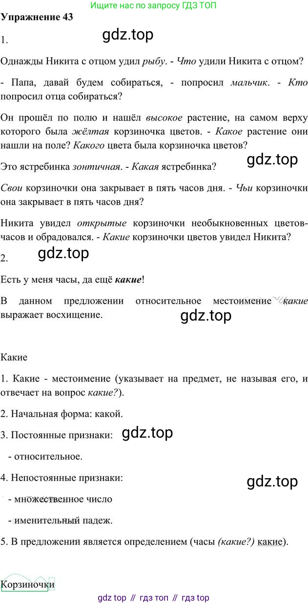 Русский язык, 6 класс Учебник, авторы: Быстрова Елена Александровна, Кибирёва Людмила Валентиновна, Гостева Юлия Николаевна, Антонова Евгения Станиславовна, издательство Русское слово, Москва, 2022, голубого цвета, Часть 2, страница 38, номер 43, Решение 3