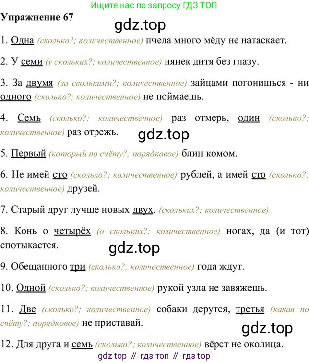 Русский язык, 6 класс Учебник, авторы: Быстрова Елена Александровна, Кибирёва Людмила Валентиновна, Гостева Юлия Николаевна, Антонова Евгения Станиславовна, издательство Русское слово, Москва, 2022, голубого цвета, Часть 2, страница 56, номер 67, Решение 3