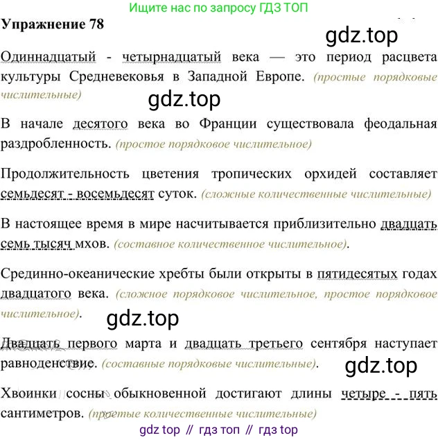 Русский язык, 6 класс Учебник, авторы: Быстрова Елена Александровна, Кибирёва Людмила Валентиновна, Гостева Юлия Николаевна, Антонова Евгения Станиславовна, издательство Русское слово, Москва, 2022, голубого цвета, Часть 2, страница 64, номер 78, Решение 3