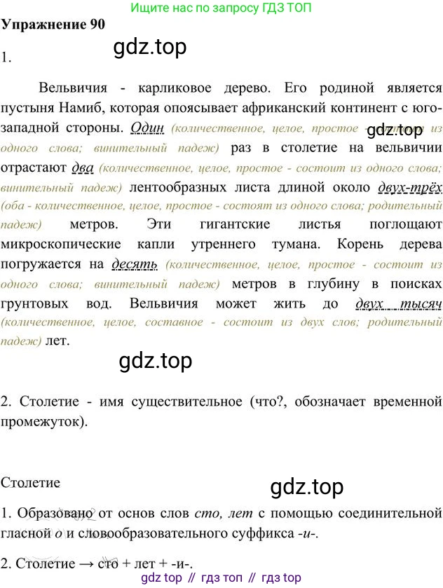 Русский язык, 6 класс Учебник, авторы: Быстрова Елена Александровна, Кибирёва Людмила Валентиновна, Гостева Юлия Николаевна, Антонова Евгения Станиславовна, издательство Русское слово, Москва, 2022, голубого цвета, Часть 2, страница 73, номер 90, Решение 3