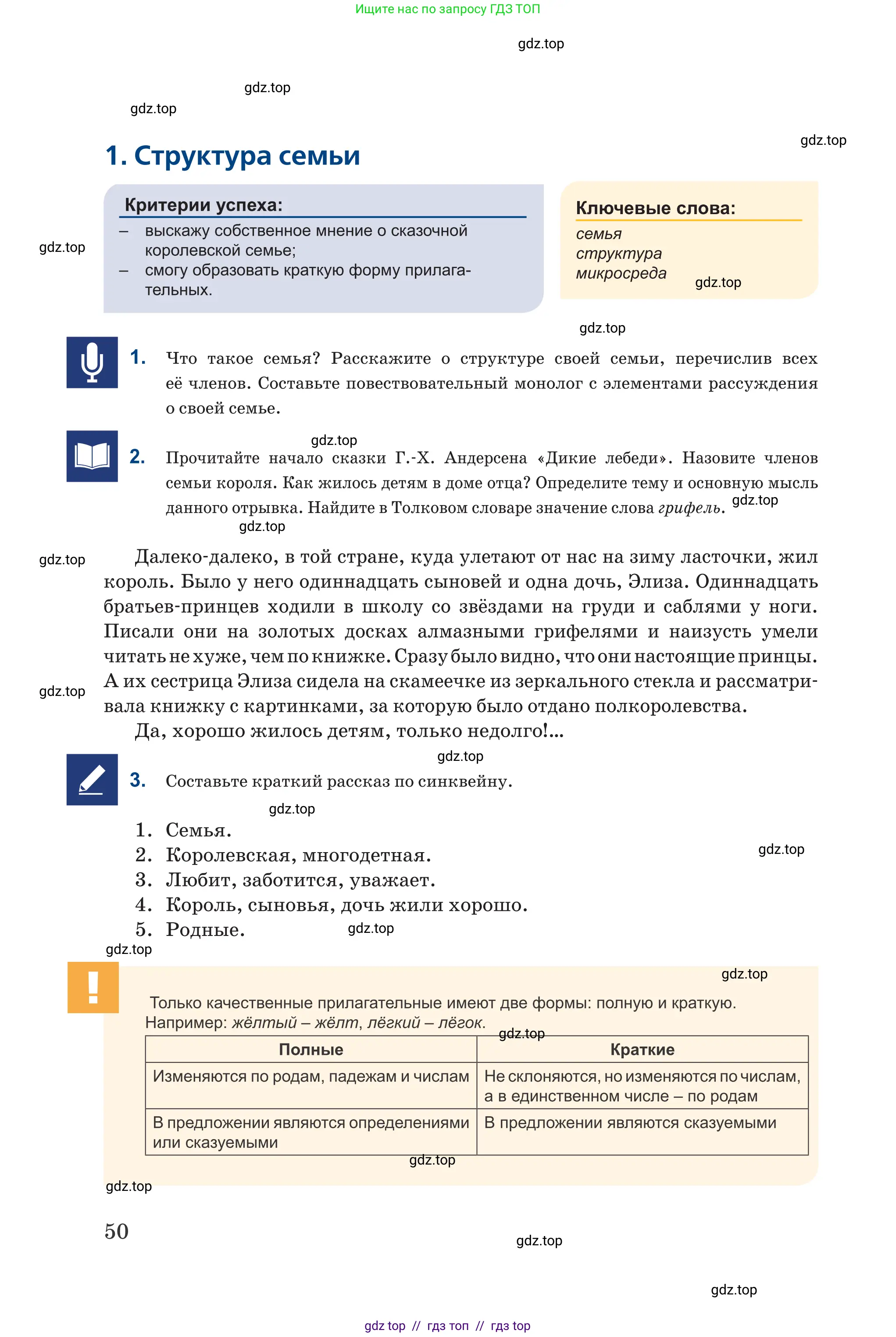 Русский язык, 6 класс Учебник, авторы: Капенова Жанарсын Жуматовна, Валова Мария Валерьевна, Мирошникова Наталья Владимировна, издательство Арман-ПВ, Астана, 2018, страница 50