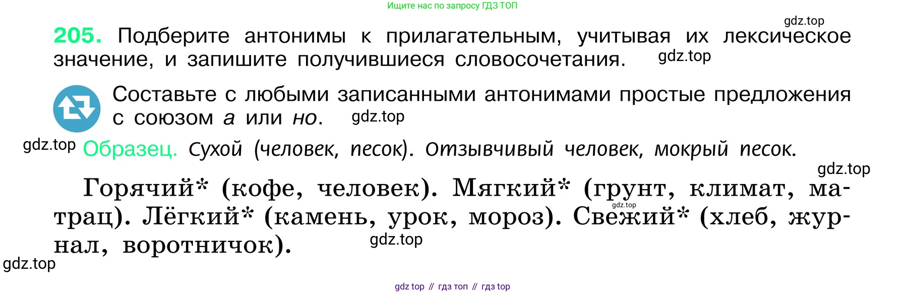 ГДЗ Русский язык, 6 класс Учебник, авторы: Баранов Михаил Трофимович, Ладыженская Таиса Алексеевна, Тростенцова Лидия Александровна, Ладыженская Наталия Вениаминовна, Дейкина Алевтина Дмитриевна, Антонова Любовь Геннадиевна, Григорян Лариса Трофимовна, Кулибаба Иван Иванович, издательство Просвещение, Москва, 2023, салатового цвета, Часть 1, страница 107, номер 205, Условие 2024