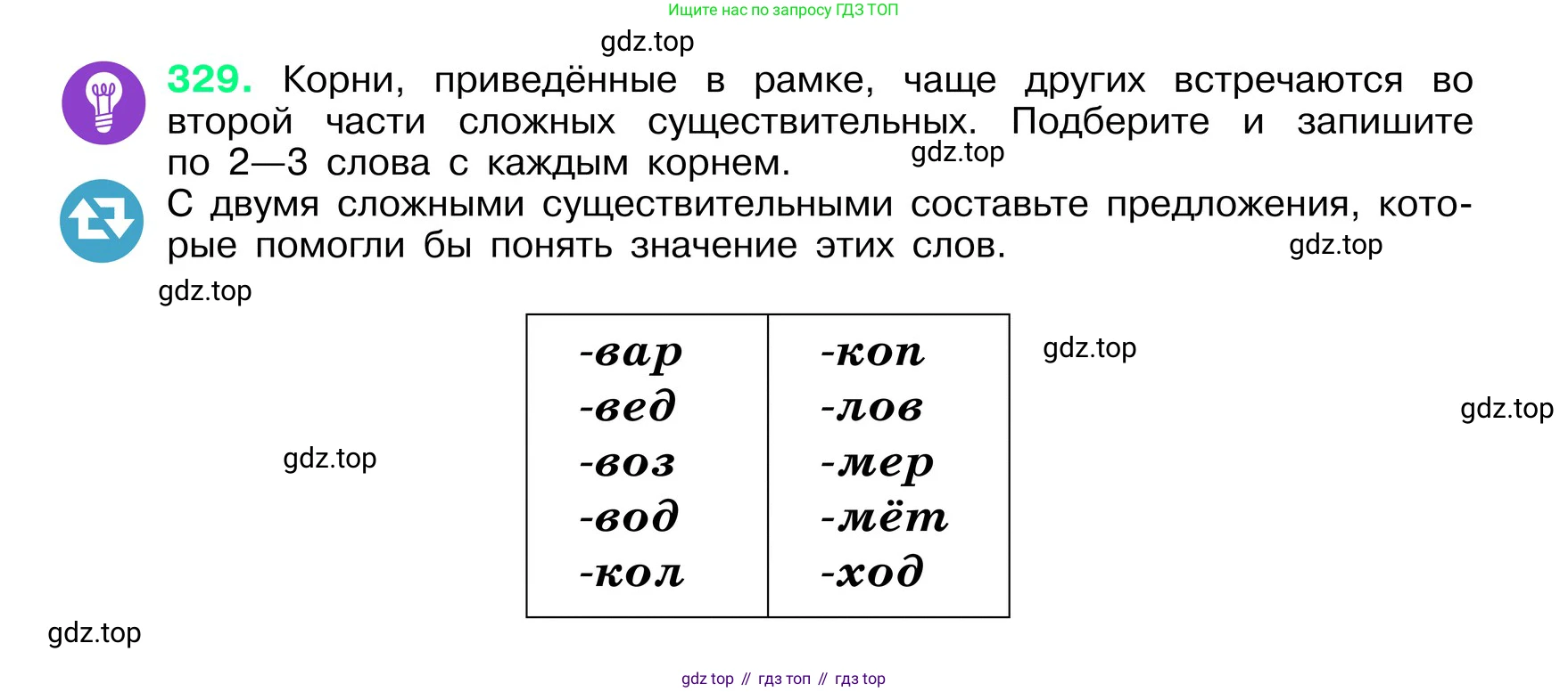 ГДЗ Русский язык, 6 класс Учебник, авторы: Баранов Михаил Трофимович, Ладыженская Таиса Алексеевна, Тростенцова Лидия Александровна, Ладыженская Наталия Вениаминовна, Дейкина Алевтина Дмитриевна, Антонова Любовь Геннадиевна, Григорян Лариса Трофимовна, Кулибаба Иван Иванович, издательство Просвещение, Москва, 2023, салатового цвета, Часть 1, страница 171, номер 329, Условие 2024
