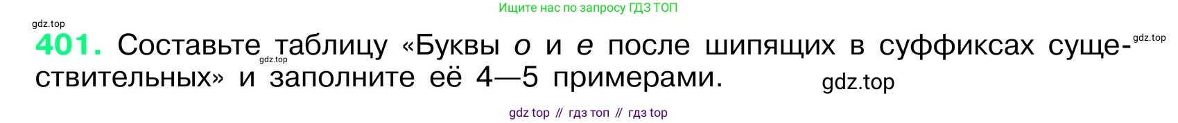 ГДЗ Русский язык, 6 класс Учебник, авторы: Баранов Михаил Трофимович, Ладыженская Таиса Алексеевна, Тростенцова Лидия Александровна, Ладыженская Наталия Вениаминовна, Дейкина Алевтина Дмитриевна, Антонова Любовь Геннадиевна, Григорян Лариса Трофимовна, Кулибаба Иван Иванович, издательство Просвещение, Москва, 2023, салатового цвета, Часть 1, страница 202, номер 401, Условие 2024