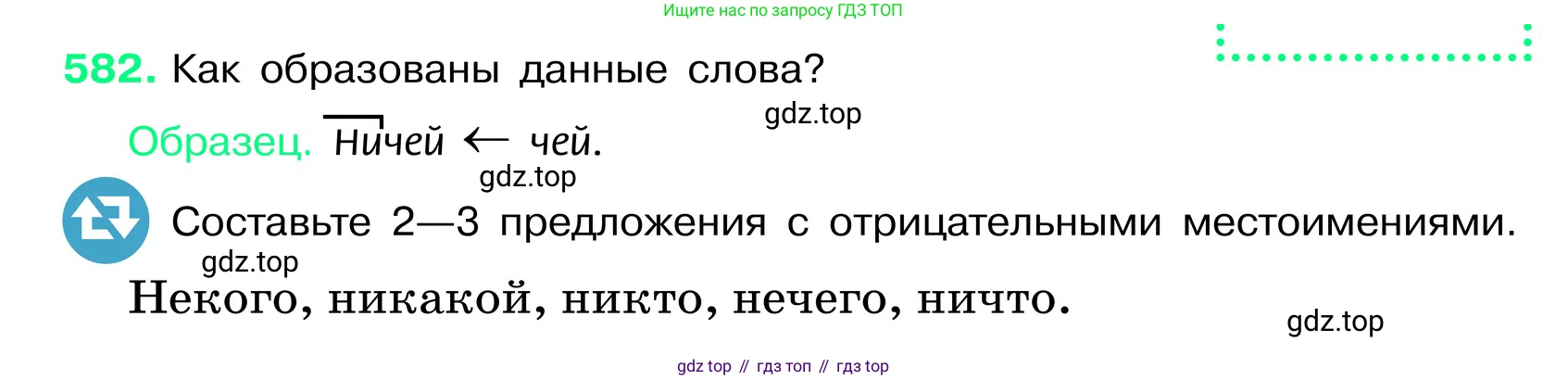 ГДЗ Русский язык, 6 класс Учебник, авторы: Баранов Михаил Трофимович, Ладыженская Таиса Алексеевна, Тростенцова Лидия Александровна, Ладыженская Наталия Вениаминовна, Дейкина Алевтина Дмитриевна, Антонова Любовь Геннадиевна, Григорян Лариса Трофимовна, Кулибаба Иван Иванович, издательство Просвещение, Москва, 2023, салатового цвета, Часть 2, страница 93, номер 582, Условие 2024