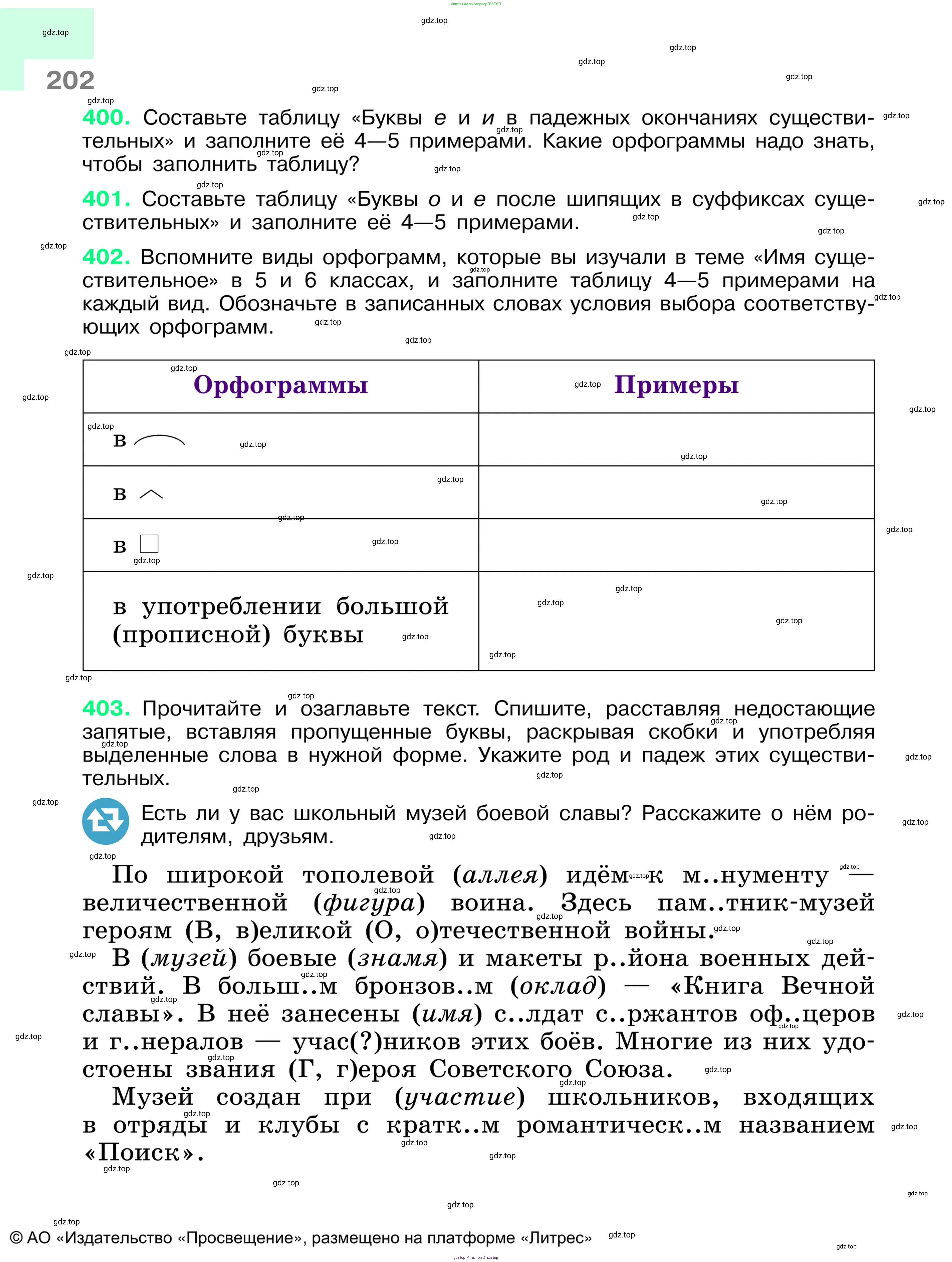 Русский язык, 6 класс Учебник, авторы: Баранов Михаил Трофимович, Ладыженская Таиса Алексеевна, Тростенцова Лидия Александровна, Ладыженская Наталия Вениаминовна, Дейкина Алевтина Дмитриевна, Антонова Любовь Геннадиевна, Григорян Лариса Трофимовна, Кулибаба Иван Иванович, издательство Просвещение, Москва, 2023, салатового цвета, Часть 1, страница 202