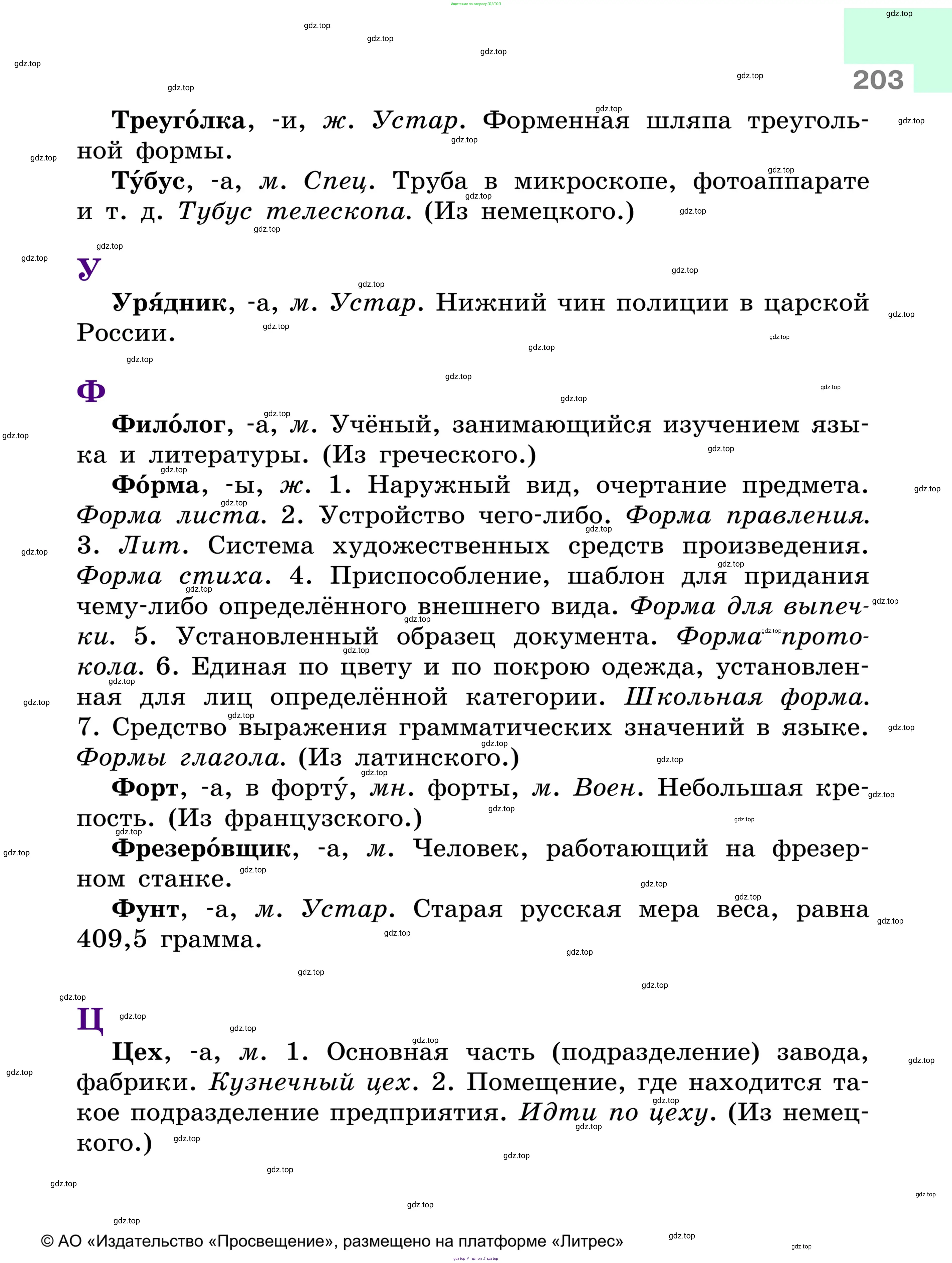 Русский язык, 6 класс Учебник, авторы: Баранов Михаил Трофимович, Ладыженская Таиса Алексеевна, Тростенцова Лидия Александровна, Ладыженская Наталия Вениаминовна, Дейкина Алевтина Дмитриевна, Антонова Любовь Геннадиевна, Григорян Лариса Трофимовна, Кулибаба Иван Иванович, издательство Просвещение, Москва, 2023, салатового цвета, Часть 1, страница 203