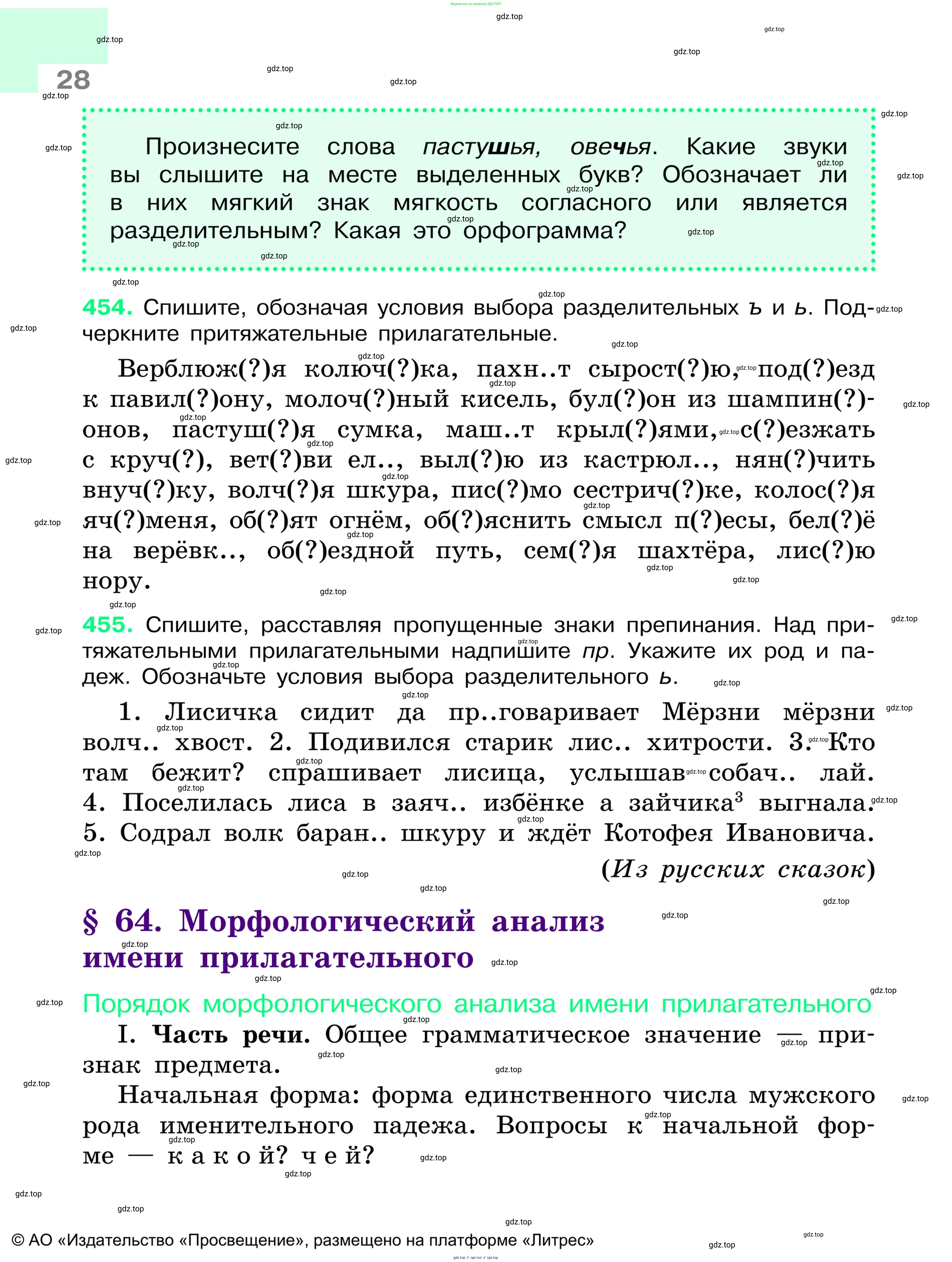 Русский язык, 6 класс Учебник, авторы: Баранов Михаил Трофимович, Ладыженская Таиса Алексеевна, Тростенцова Лидия Александровна, Ладыженская Наталия Вениаминовна, Дейкина Алевтина Дмитриевна, Антонова Любовь Геннадиевна, Григорян Лариса Трофимовна, Кулибаба Иван Иванович, издательство Просвещение, Москва, 2023, салатового цвета, Часть 1, страница 28