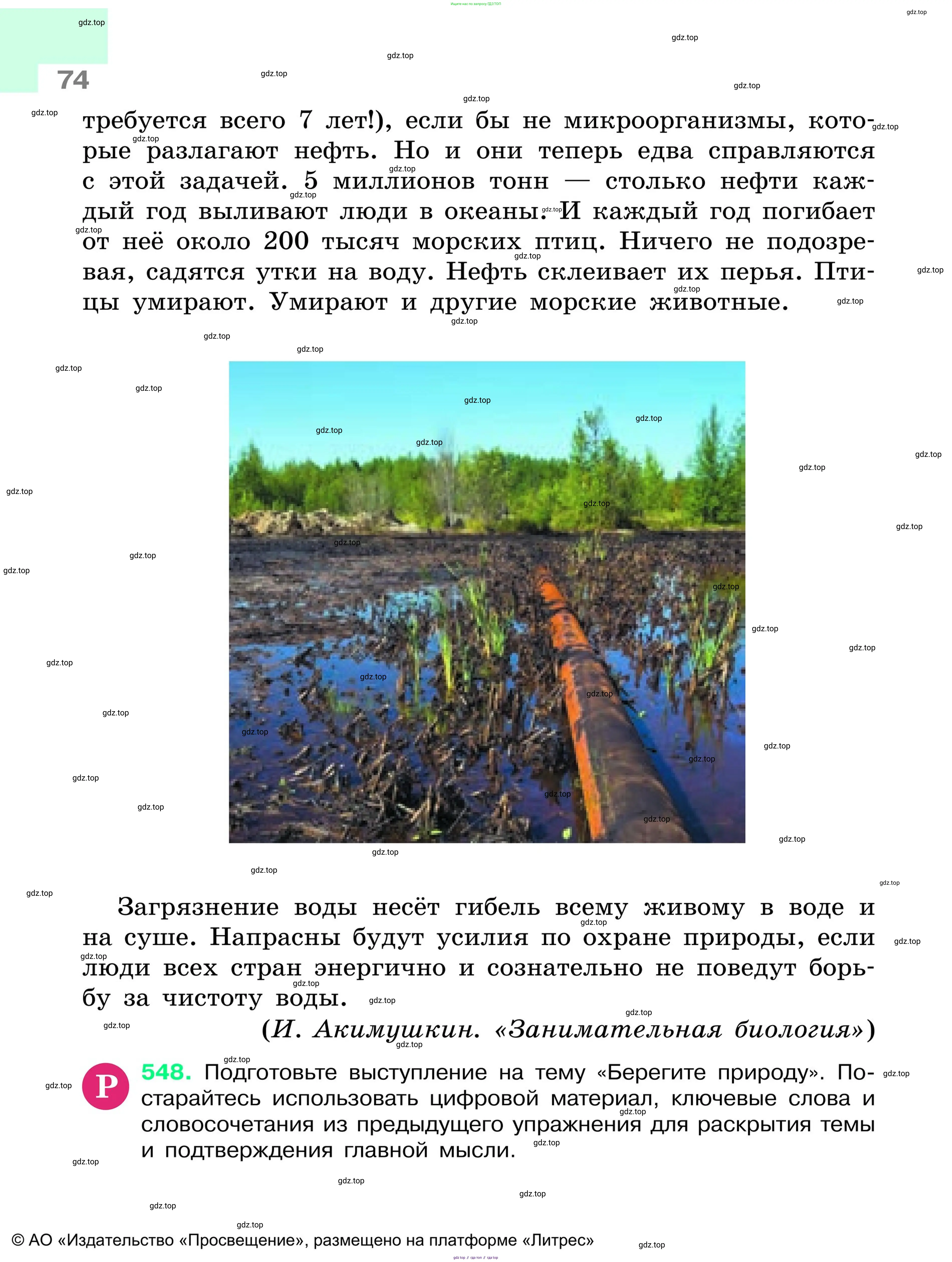 Русский язык, 6 класс Учебник, авторы: Баранов Михаил Трофимович, Ладыженская Таиса Алексеевна, Тростенцова Лидия Александровна, Ладыженская Наталия Вениаминовна, Дейкина Алевтина Дмитриевна, Антонова Любовь Геннадиевна, Григорян Лариса Трофимовна, Кулибаба Иван Иванович, издательство Просвещение, Москва, 2023, салатового цвета, Часть 1, страница 74