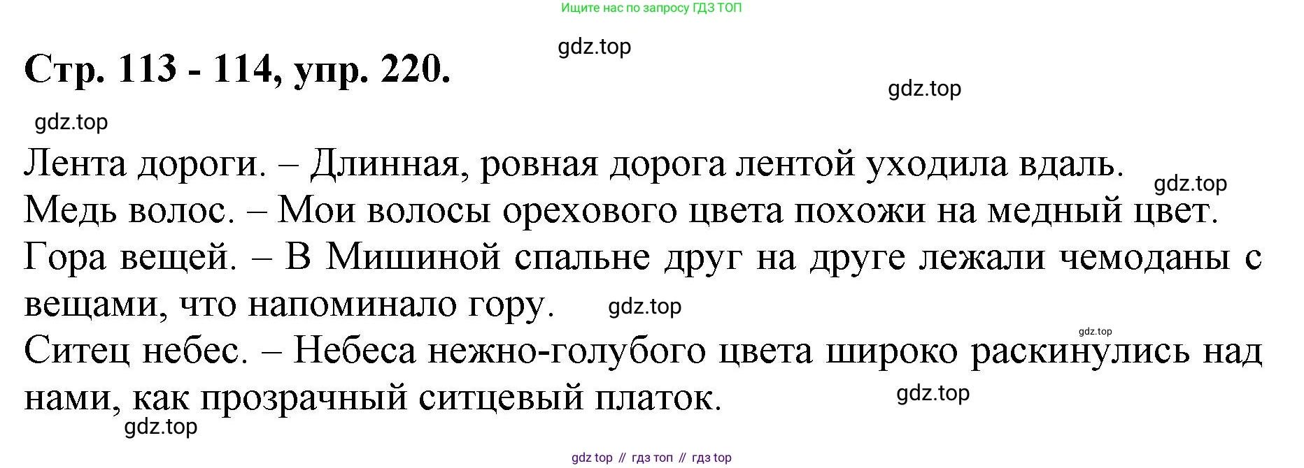 ГДЗ Русский язык, 6 класс Учебник, авторы: Баранов Михаил Трофимович, Ладыженская Таиса Алексеевна, Тростенцова Лидия Александровна, Ладыженская Наталия Вениаминовна, Дейкина Алевтина Дмитриевна, Антонова Любовь Геннадиевна, Григорян Лариса Трофимовна, Кулибаба Иван Иванович, издательство Просвещение, Москва, 2023, салатового цвета, Часть 1, страница 113, номер 220, Решение 1