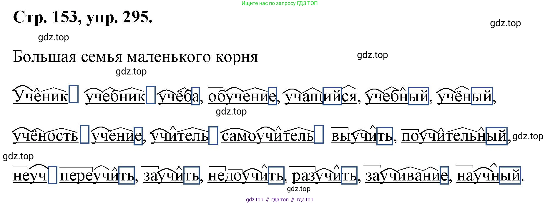 ГДЗ Русский язык, 6 класс Учебник, авторы: Баранов Михаил Трофимович, Ладыженская Таиса Алексеевна, Тростенцова Лидия Александровна, Ладыженская Наталия Вениаминовна, Дейкина Алевтина Дмитриевна, Антонова Любовь Геннадиевна, Григорян Лариса Трофимовна, Кулибаба Иван Иванович, издательство Просвещение, Москва, 2023, салатового цвета, Часть 1, страница 153, номер 295, Решение 1