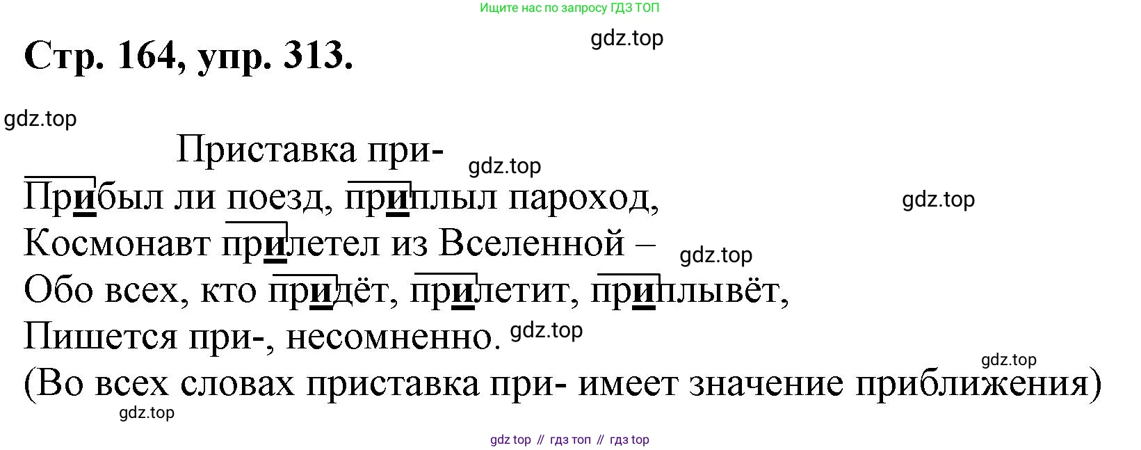 ГДЗ Русский язык, 6 класс Учебник, авторы: Баранов Михаил Трофимович, Ладыженская Таиса Алексеевна, Тростенцова Лидия Александровна, Ладыженская Наталия Вениаминовна, Дейкина Алевтина Дмитриевна, Антонова Любовь Геннадиевна, Григорян Лариса Трофимовна, Кулибаба Иван Иванович, издательство Просвещение, Москва, 2023, салатового цвета, Часть 1, страница 164, номер 313, Решение 1