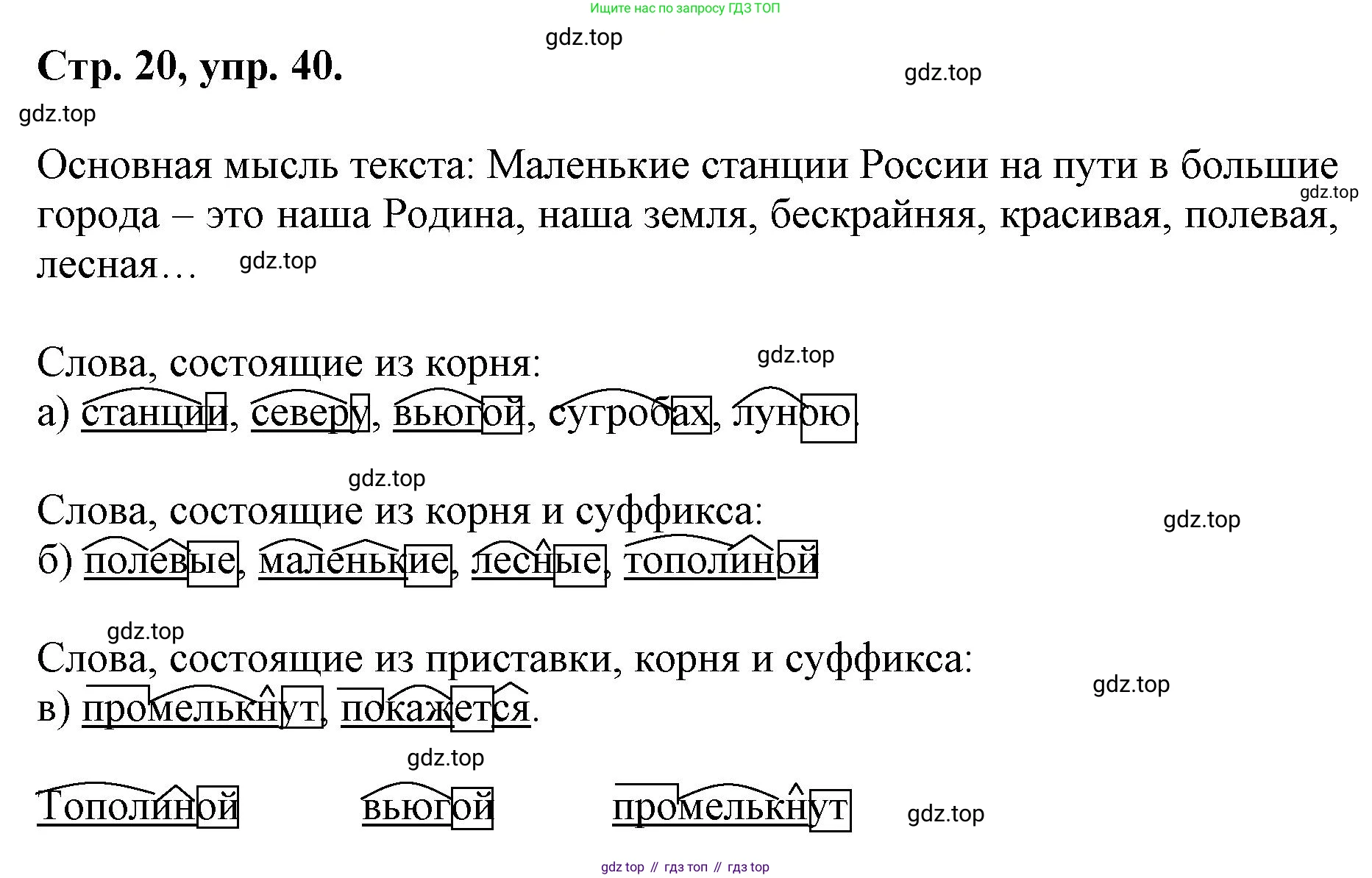 ГДЗ Русский язык, 6 класс Учебник, авторы: Баранов Михаил Трофимович, Ладыженская Таиса Алексеевна, Тростенцова Лидия Александровна, Ладыженская Наталия Вениаминовна, Дейкина Алевтина Дмитриевна, Антонова Любовь Геннадиевна, Григорян Лариса Трофимовна, Кулибаба Иван Иванович, издательство Просвещение, Москва, 2023, салатового цвета, Часть 1, страница 20, номер 40, Решение 1