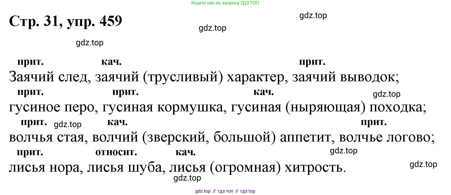 ГДЗ Русский язык, 6 класс Учебник, авторы: Баранов Михаил Трофимович, Ладыженская Таиса Алексеевна, Тростенцова Лидия Александровна, Ладыженская Наталия Вениаминовна, Дейкина Алевтина Дмитриевна, Антонова Любовь Геннадиевна, Григорян Лариса Трофимовна, Кулибаба Иван Иванович, издательство Просвещение, Москва, 2023, салатового цвета, Часть 2, страница 31, номер 459, Решение 1