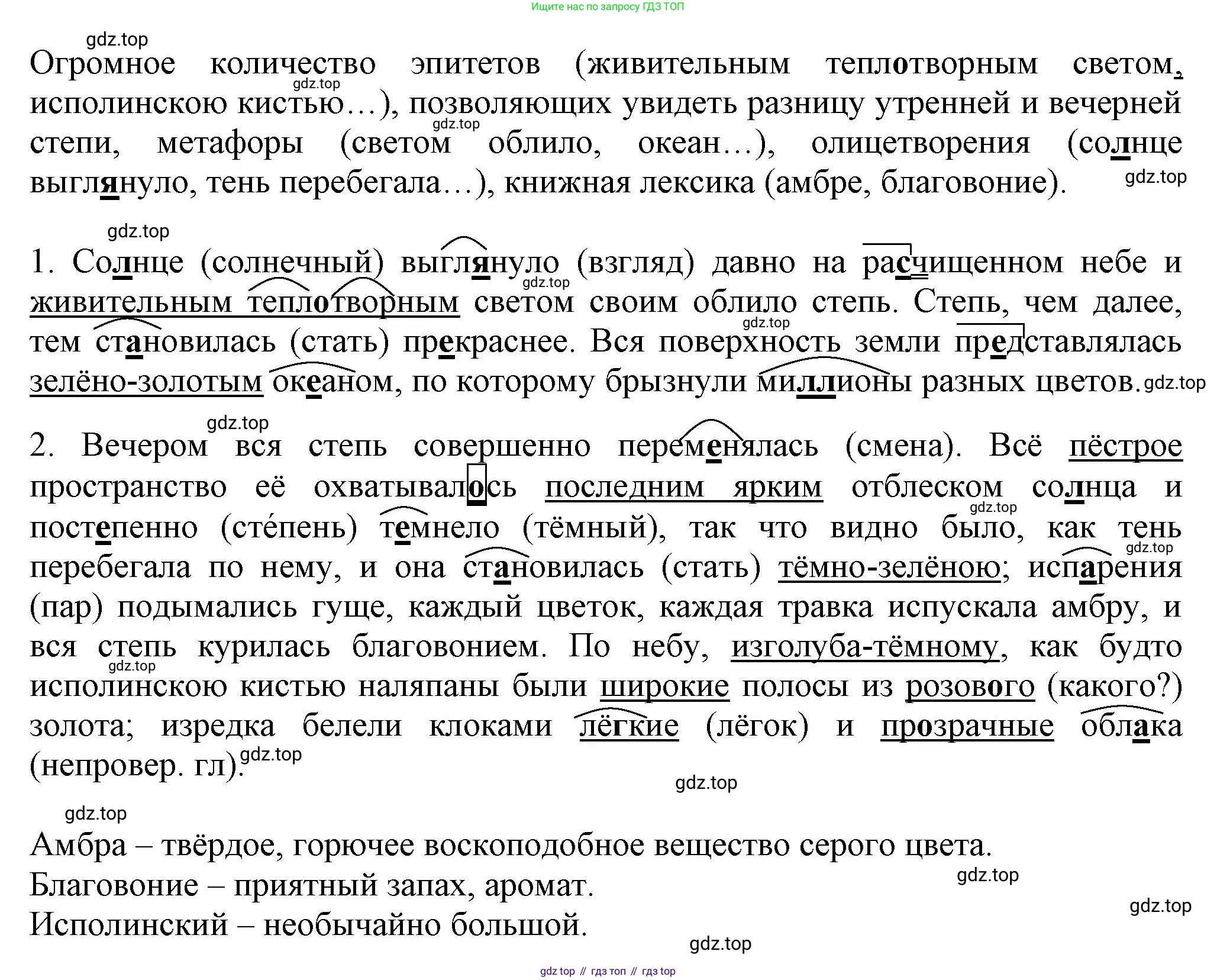ГДЗ Русский язык, 6 класс Учебник, авторы: Баранов Михаил Трофимович, Ладыженская Таиса Алексеевна, Тростенцова Лидия Александровна, Ладыженская Наталия Вениаминовна, Дейкина Алевтина Дмитриевна, Антонова Любовь Геннадиевна, Григорян Лариса Трофимовна, Кулибаба Иван Иванович, издательство Просвещение, Москва, 2023, салатового цвета, Часть 2, страница 41, номер 484, Решение 1 (продолжение 2)