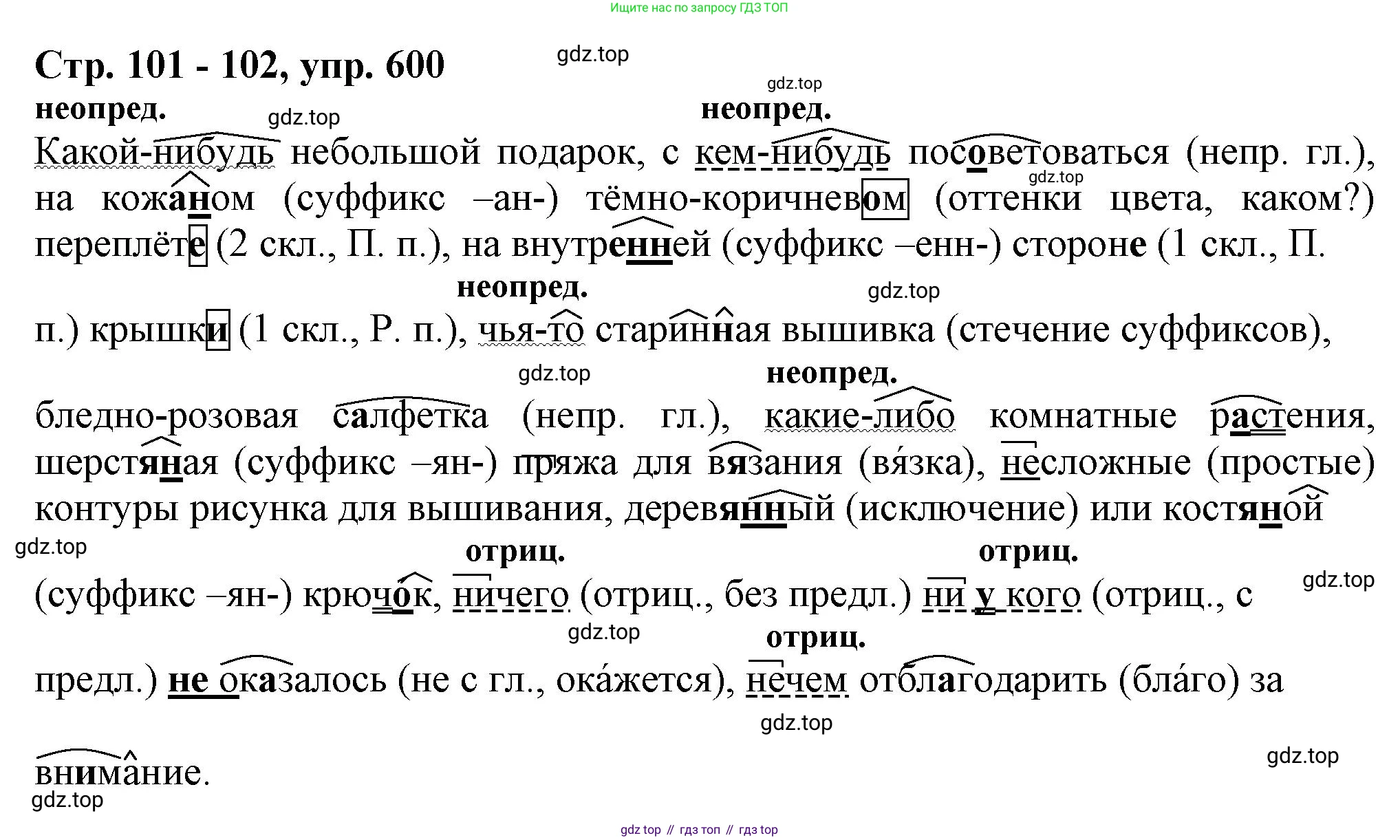 ГДЗ Русский язык, 6 класс Учебник, авторы: Баранов Михаил Трофимович, Ладыженская Таиса Алексеевна, Тростенцова Лидия Александровна, Ладыженская Наталия Вениаминовна, Дейкина Алевтина Дмитриевна, Антонова Любовь Геннадиевна, Григорян Лариса Трофимовна, Кулибаба Иван Иванович, издательство Просвещение, Москва, 2023, салатового цвета, Часть 2, страница 101, номер 600, Решение 1