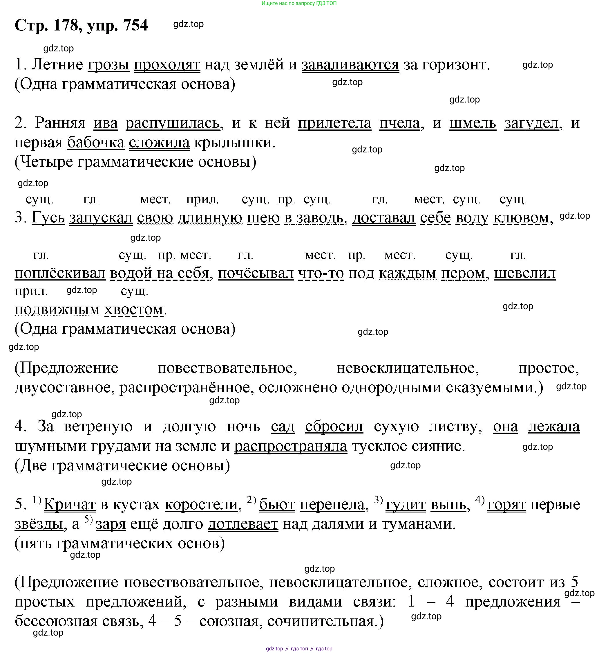 ГДЗ Русский язык, 6 класс Учебник, авторы: Баранов Михаил Трофимович, Ладыженская Таиса Алексеевна, Тростенцова Лидия Александровна, Ладыженская Наталия Вениаминовна, Дейкина Алевтина Дмитриевна, Антонова Любовь Геннадиевна, Григорян Лариса Трофимовна, Кулибаба Иван Иванович, издательство Просвещение, Москва, 2023, салатового цвета, Часть 2, страница 178, номер 754, Решение 1