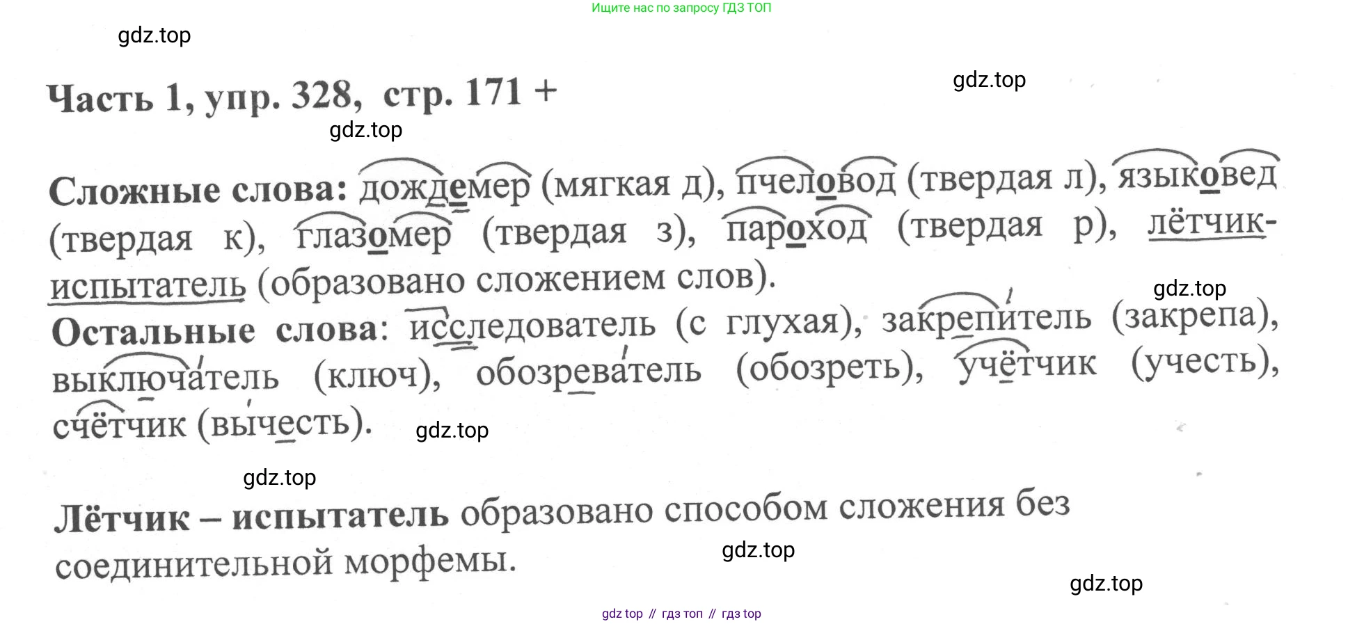 ГДЗ Русский язык, 6 класс Учебник, авторы: Баранов Михаил Трофимович, Ладыженская Таиса Алексеевна, Тростенцова Лидия Александровна, Ладыженская Наталия Вениаминовна, Дейкина Алевтина Дмитриевна, Антонова Любовь Геннадиевна, Григорян Лариса Трофимовна, Кулибаба Иван Иванович, издательство Просвещение, Москва, 2023, салатового цвета, Часть 1, страница 171, номер 328, Решение 2