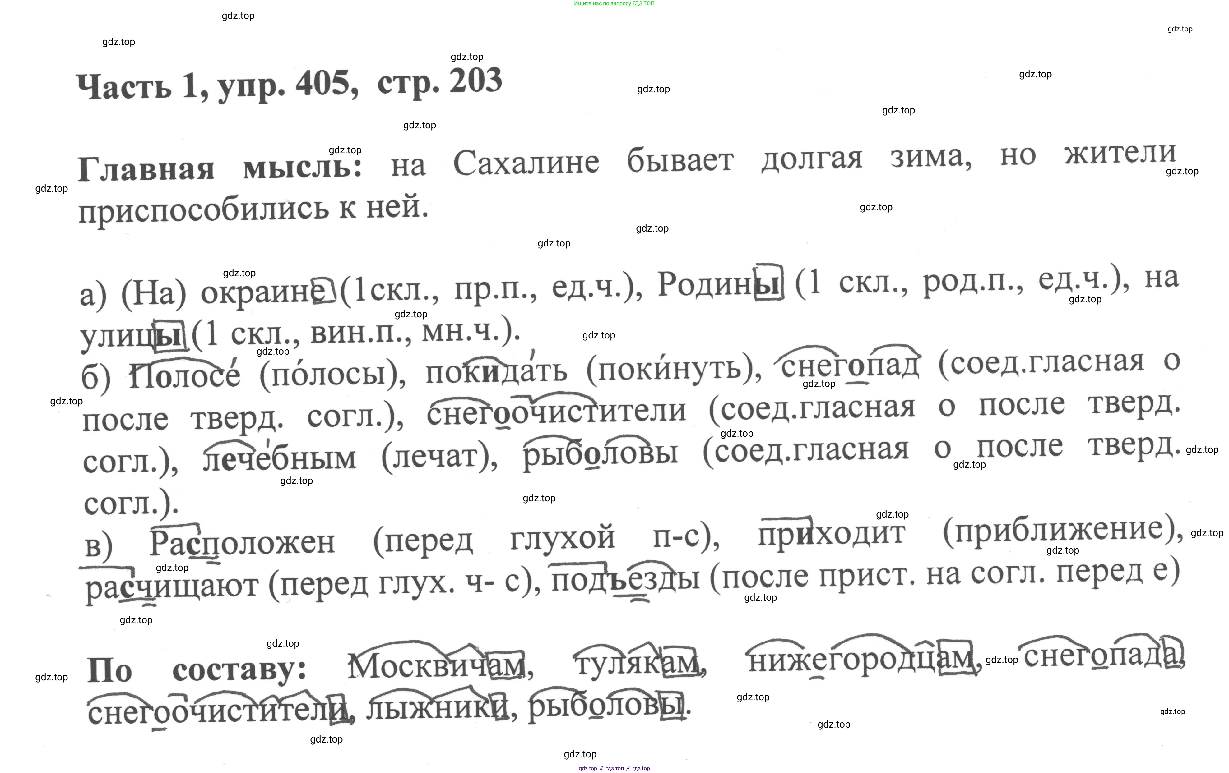 ГДЗ Русский язык, 6 класс Учебник, авторы: Баранов Михаил Трофимович, Ладыженская Таиса Алексеевна, Тростенцова Лидия Александровна, Ладыженская Наталия Вениаминовна, Дейкина Алевтина Дмитриевна, Антонова Любовь Геннадиевна, Григорян Лариса Трофимовна, Кулибаба Иван Иванович, издательство Просвещение, Москва, 2023, салатового цвета, Часть 1, страница 203, номер 405, Решение 2