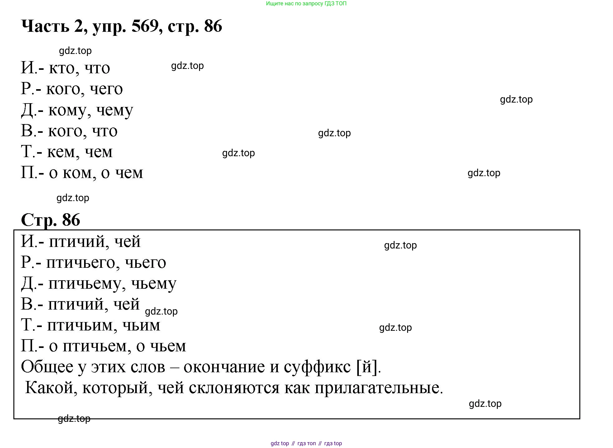 ГДЗ Русский язык, 6 класс Учебник, авторы: Баранов Михаил Трофимович, Ладыженская Таиса Алексеевна, Тростенцова Лидия Александровна, Ладыженская Наталия Вениаминовна, Дейкина Алевтина Дмитриевна, Антонова Любовь Геннадиевна, Григорян Лариса Трофимовна, Кулибаба Иван Иванович, издательство Просвещение, Москва, 2023, салатового цвета, Часть 2, страница 86, номер 569, Решение 2