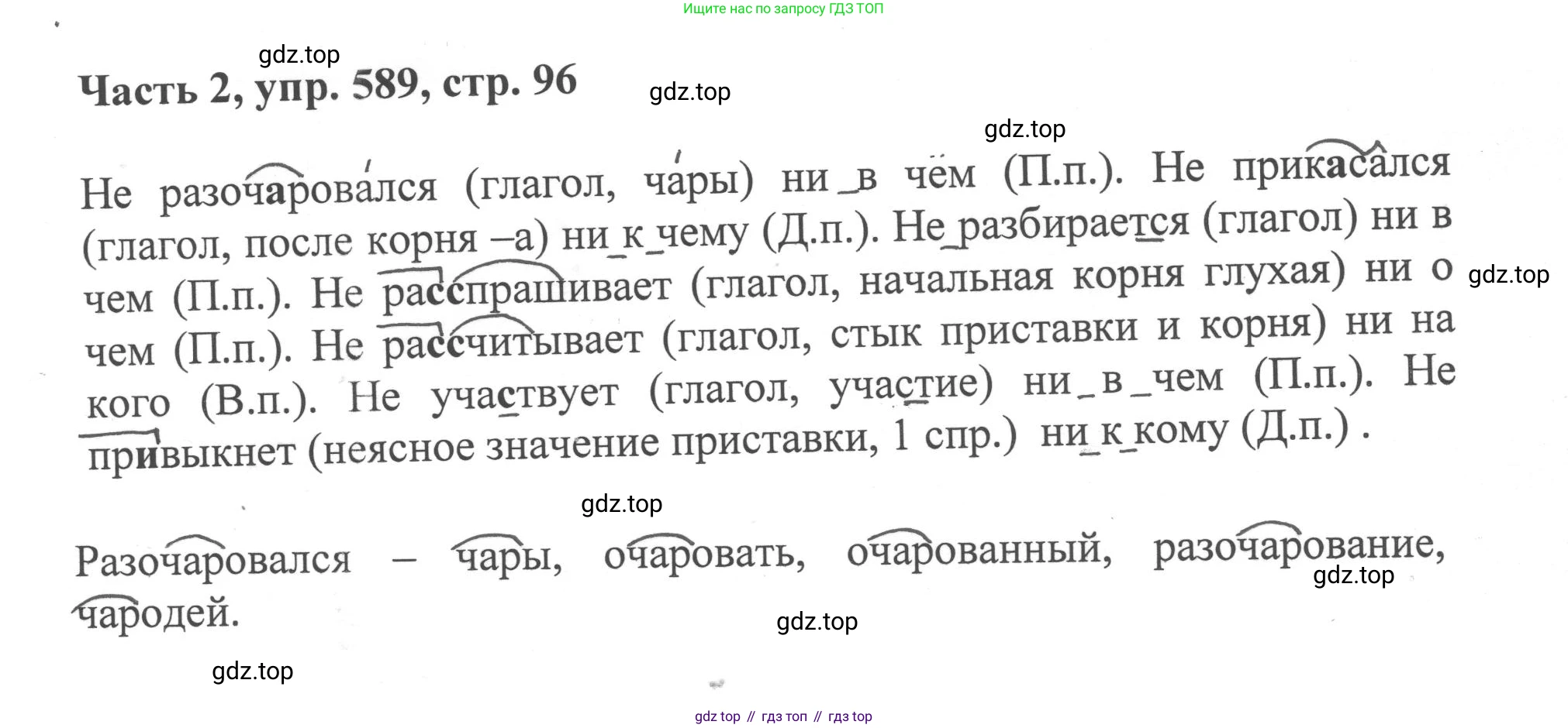 ГДЗ Русский язык, 6 класс Учебник, авторы: Баранов Михаил Трофимович, Ладыженская Таиса Алексеевна, Тростенцова Лидия Александровна, Ладыженская Наталия Вениаминовна, Дейкина Алевтина Дмитриевна, Антонова Любовь Геннадиевна, Григорян Лариса Трофимовна, Кулибаба Иван Иванович, издательство Просвещение, Москва, 2023, салатового цвета, Часть 2, страница 96, номер 589, Решение 2