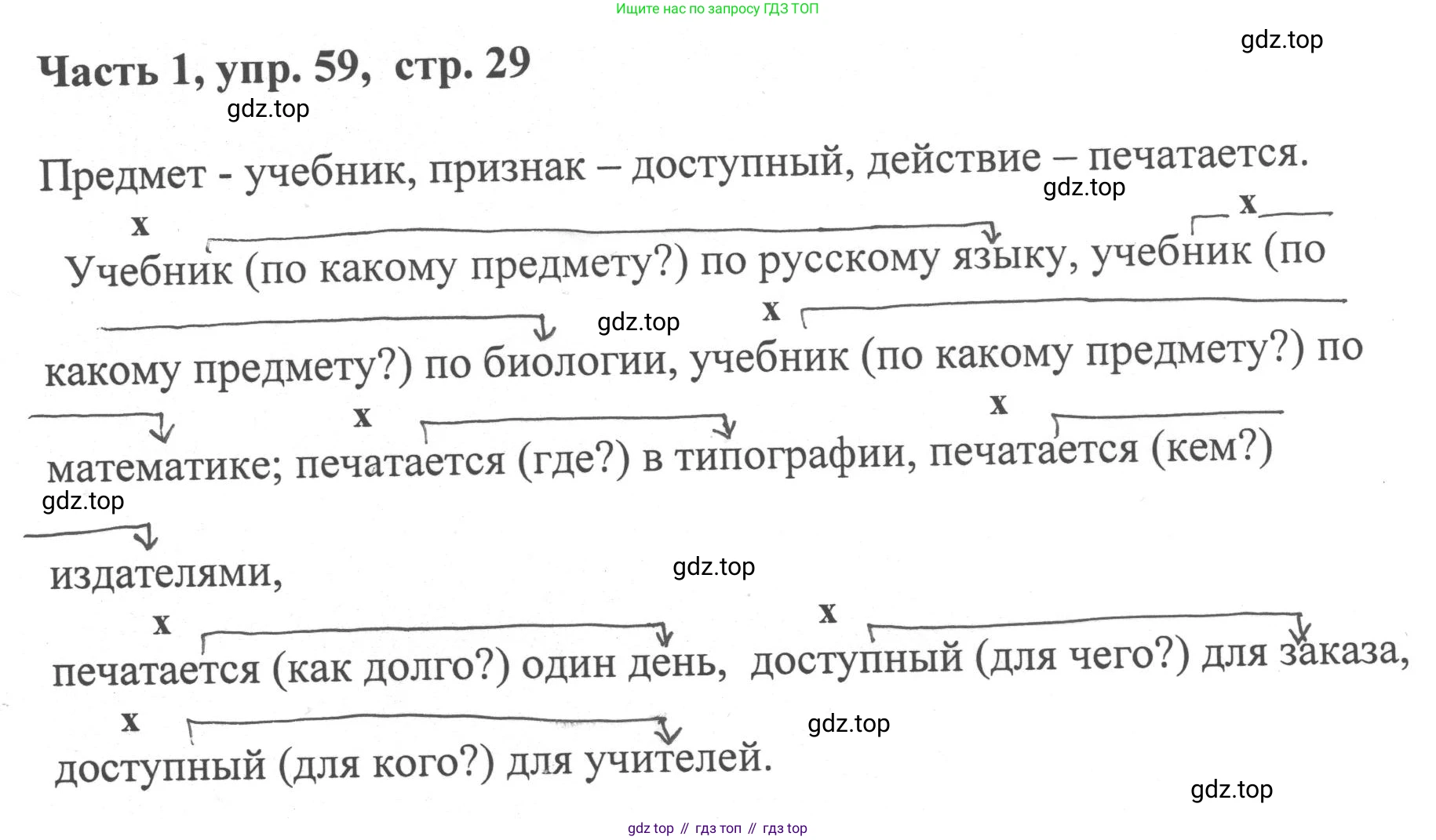 ГДЗ Русский язык, 6 класс Учебник, авторы: Баранов Михаил Трофимович, Ладыженская Таиса Алексеевна, Тростенцова Лидия Александровна, Ладыженская Наталия Вениаминовна, Дейкина Алевтина Дмитриевна, Антонова Любовь Геннадиевна, Григорян Лариса Трофимовна, Кулибаба Иван Иванович, издательство Просвещение, Москва, 2023, салатового цвета, Часть 1, страница 29, номер 59, Решение 2