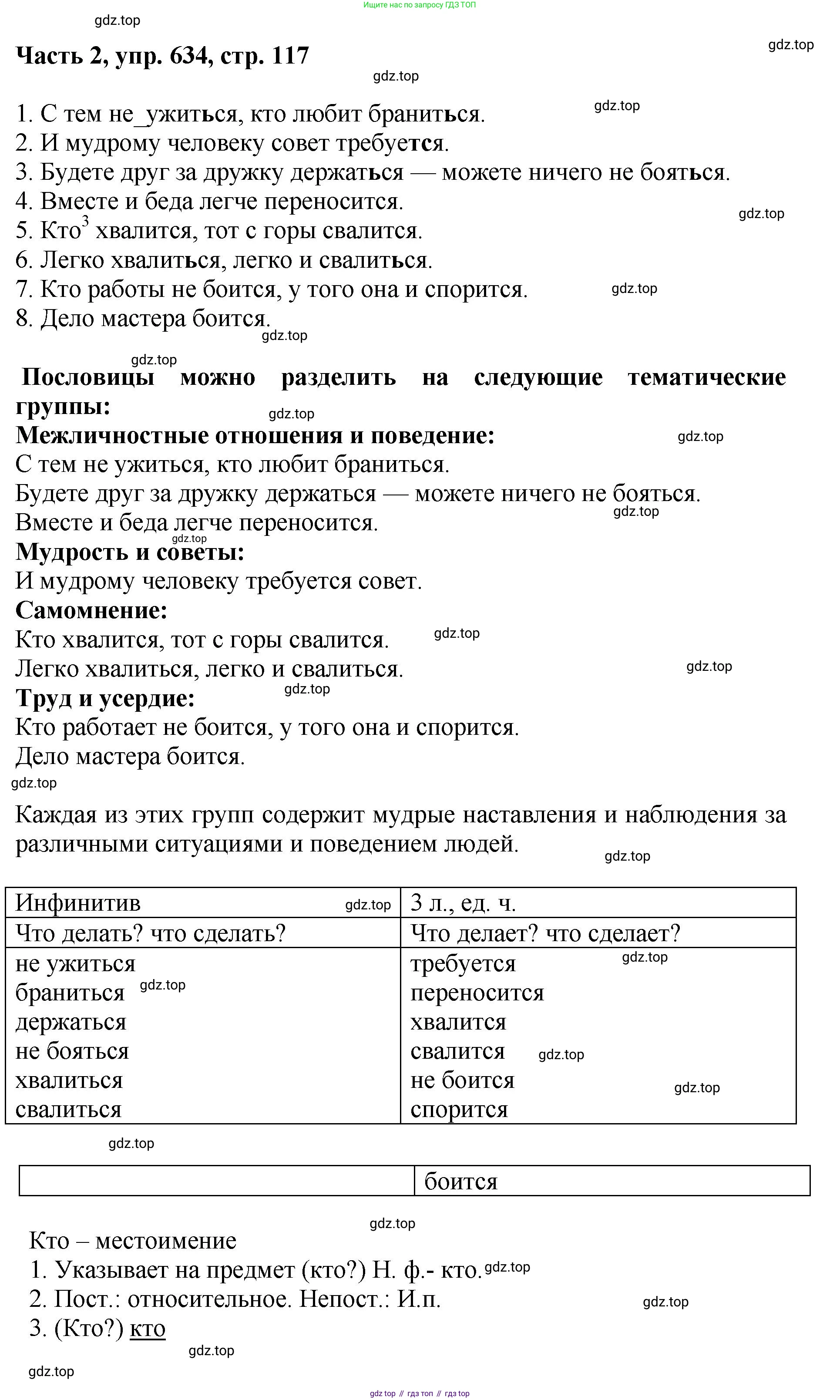 ГДЗ Русский язык, 6 класс Учебник, авторы: Баранов Михаил Трофимович, Ладыженская Таиса Алексеевна, Тростенцова Лидия Александровна, Ладыженская Наталия Вениаминовна, Дейкина Алевтина Дмитриевна, Антонова Любовь Геннадиевна, Григорян Лариса Трофимовна, Кулибаба Иван Иванович, издательство Просвещение, Москва, 2023, салатового цвета, Часть 2, страница 117, номер 634, Решение 2