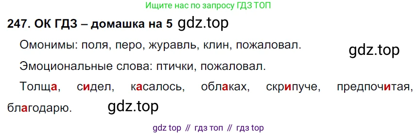 ГДЗ Русский язык, 6 класс Учебник, авторы: Баранов Михаил Трофимович, Ладыженская Таиса Алексеевна, Тростенцова Лидия Александровна, Ладыженская Наталия Вениаминовна, Дейкина Алевтина Дмитриевна, Антонова Любовь Геннадиевна, Григорян Лариса Трофимовна, Кулибаба Иван Иванович, издательство Просвещение, Москва, 2023, салатового цвета, Часть 1, страница 126, номер 247, Решение 3