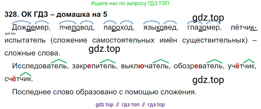 ГДЗ Русский язык, 6 класс Учебник, авторы: Баранов Михаил Трофимович, Ладыженская Таиса Алексеевна, Тростенцова Лидия Александровна, Ладыженская Наталия Вениаминовна, Дейкина Алевтина Дмитриевна, Антонова Любовь Геннадиевна, Григорян Лариса Трофимовна, Кулибаба Иван Иванович, издательство Просвещение, Москва, 2023, салатового цвета, Часть 1, страница 171, номер 328, Решение 3