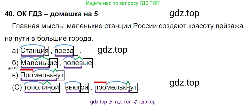 ГДЗ Русский язык, 6 класс Учебник, авторы: Баранов Михаил Трофимович, Ладыженская Таиса Алексеевна, Тростенцова Лидия Александровна, Ладыженская Наталия Вениаминовна, Дейкина Алевтина Дмитриевна, Антонова Любовь Геннадиевна, Григорян Лариса Трофимовна, Кулибаба Иван Иванович, издательство Просвещение, Москва, 2023, салатового цвета, Часть 1, страница 20, номер 40, Решение 3