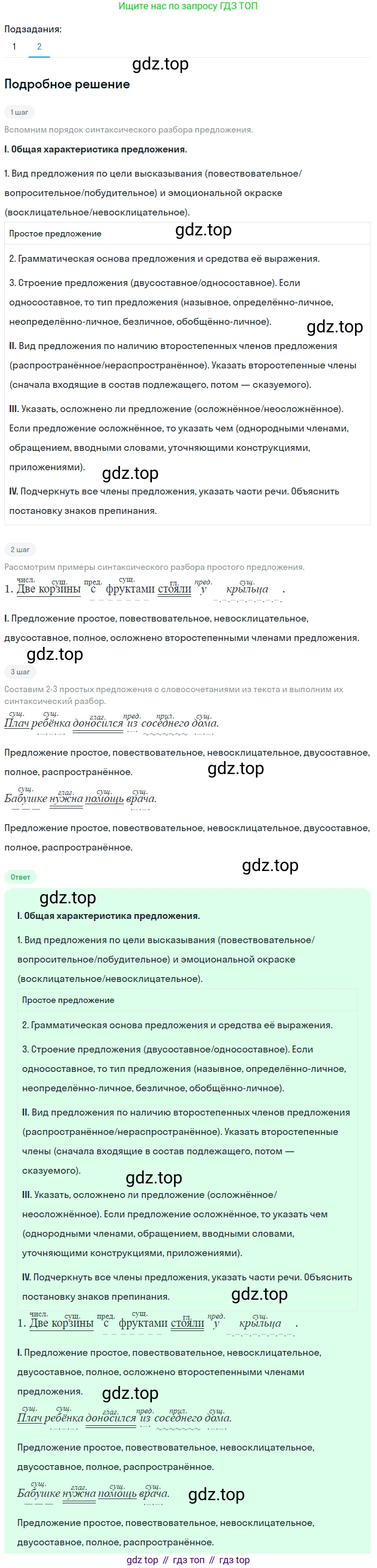 ГДЗ Русский язык, 6 класс Учебник, авторы: Баранов Михаил Трофимович, Ладыженская Таиса Алексеевна, Тростенцова Лидия Александровна, Ладыженская Наталия Вениаминовна, Дейкина Алевтина Дмитриевна, Антонова Любовь Геннадиевна, Григорян Лариса Трофимовна, Кулибаба Иван Иванович, издательство Просвещение, Москва, 2023, салатового цвета, Часть 1, страница 185, номер 368, Решение 4 (продолжение 2)
