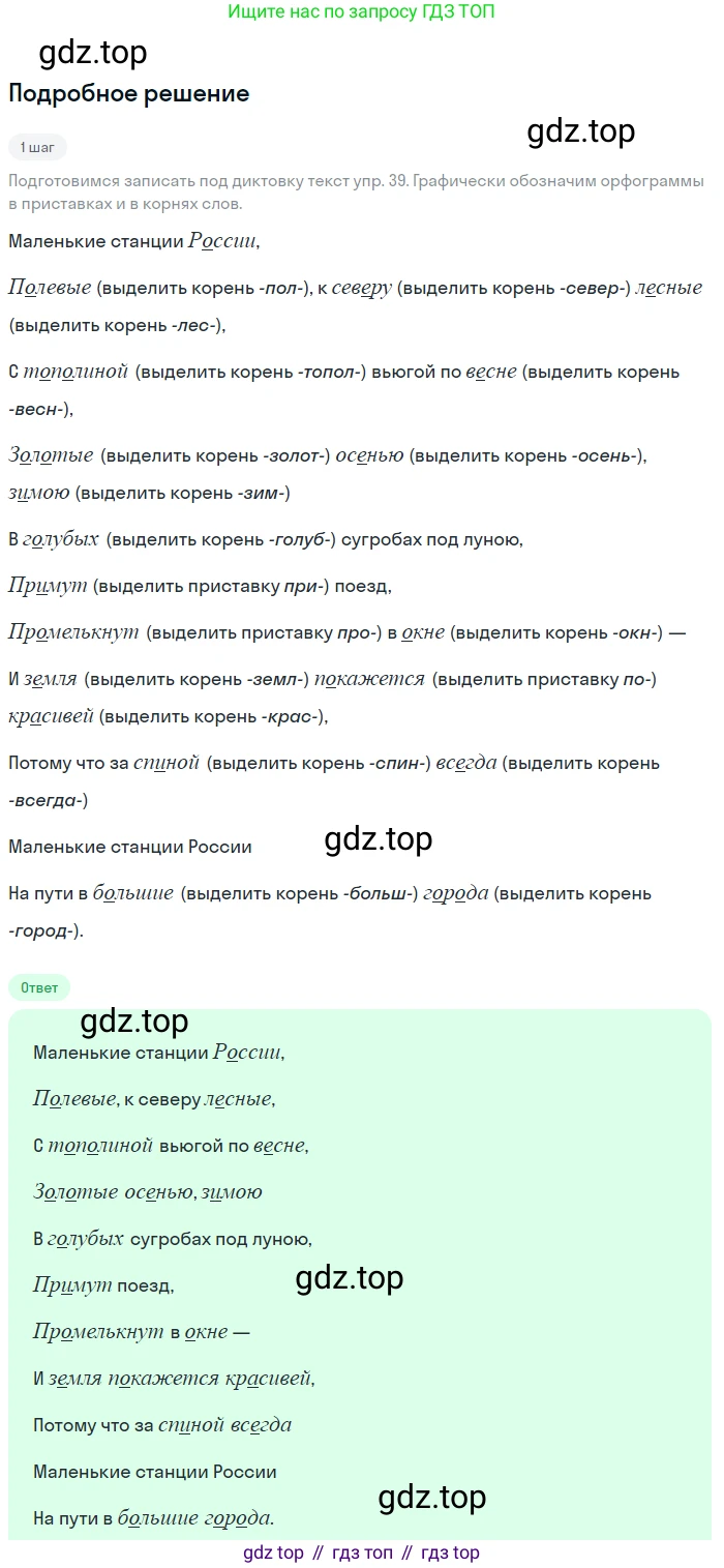 ГДЗ Русский язык, 6 класс Учебник, авторы: Баранов Михаил Трофимович, Ладыженская Таиса Алексеевна, Тростенцова Лидия Александровна, Ладыженская Наталия Вениаминовна, Дейкина Алевтина Дмитриевна, Антонова Любовь Геннадиевна, Григорян Лариса Трофимовна, Кулибаба Иван Иванович, издательство Просвещение, Москва, 2023, салатового цвета, Часть 1, страница 20, номер 41, Решение 4