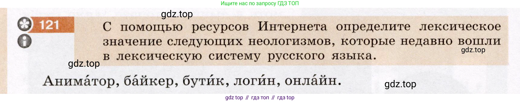 ГДЗ Русский язык, 6 класс Учебник, авторы: Разумовская Маргарита Михайловна, Львова Светлана Ивановна, Капинос Валентина Ивановна, Львов Валентин Витальевич, издательство Просвещение, Москва, 2019 - 2022, белого цвета, Часть 1, страница 52, номер 121, Условие