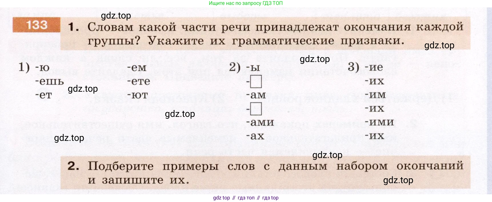 ГДЗ Русский язык, 6 класс Учебник, авторы: Разумовская Маргарита Михайловна, Львова Светлана Ивановна, Капинос Валентина Ивановна, Львов Валентин Витальевич, издательство Просвещение, Москва, 2019 - 2022, белого цвета, Часть 1, страница 55, номер 133, Условие