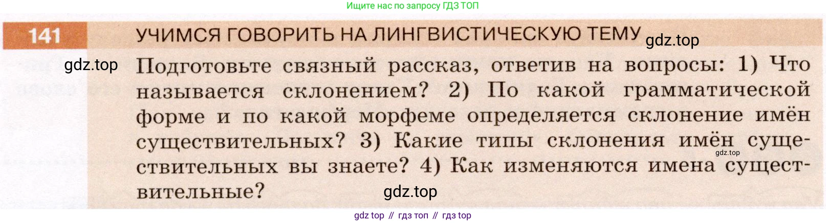 ГДЗ Русский язык, 6 класс Учебник, авторы: Разумовская Маргарита Михайловна, Львова Светлана Ивановна, Капинос Валентина Ивановна, Львов Валентин Витальевич, издательство Просвещение, Москва, 2019 - 2022, белого цвета, Часть 1, страница 58, номер 141, Условие